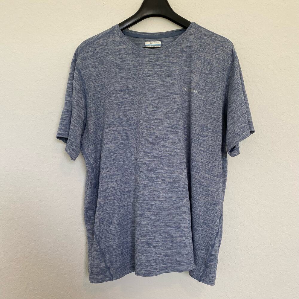Columbia Deschutes‎ Runner Short Sleeve Shirt Blue Heather XXL